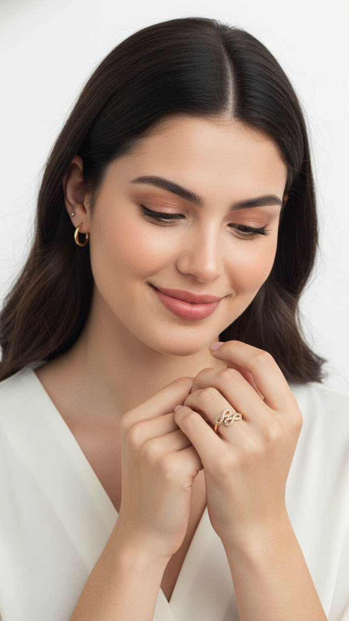 Anillo Infinito Dorado – Conexión Eterna del Alma