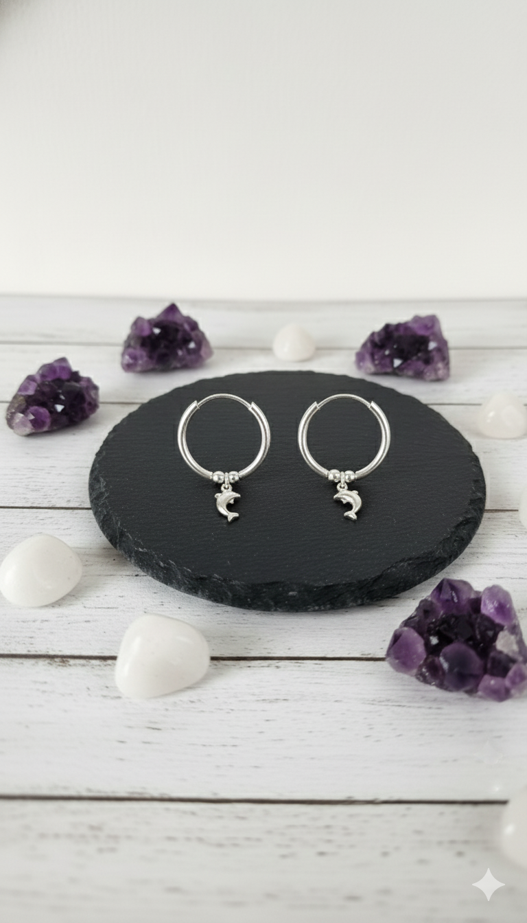 Aros Espíritu del Delfín en Plata 925