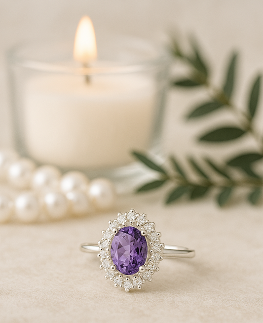 Anillo Luz Violeta – Intuición, Elegancia y Transformación