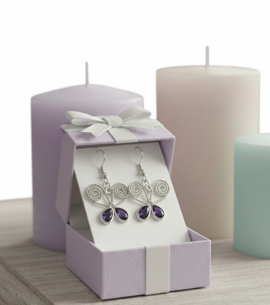 Aros de Mariposa Espiral - Transformación y Renacimiento del Alma