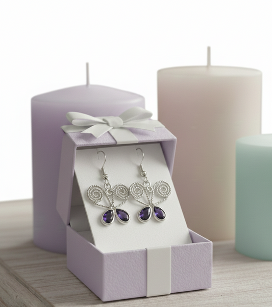 Aros de Mariposa Espiral - Transformación y Renacimiento del Alma