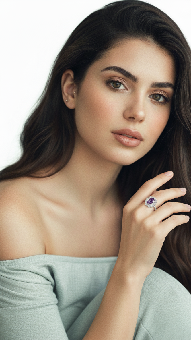 Anillo Luz Violeta – Intuición, Elegancia y Transformación