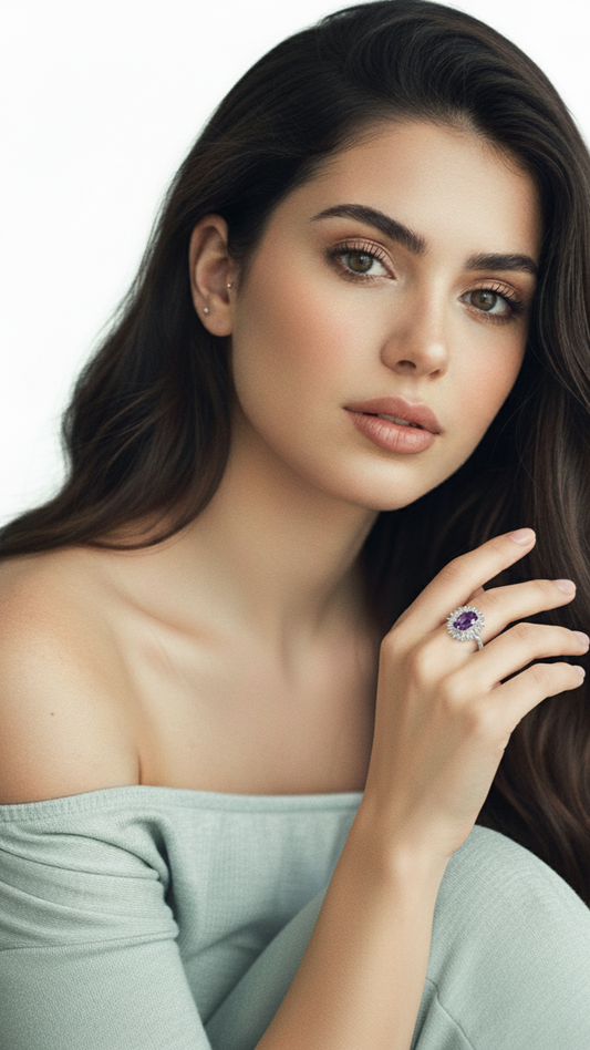 Anillo Luz Violeta – Intuición, Elegancia y Transformación
