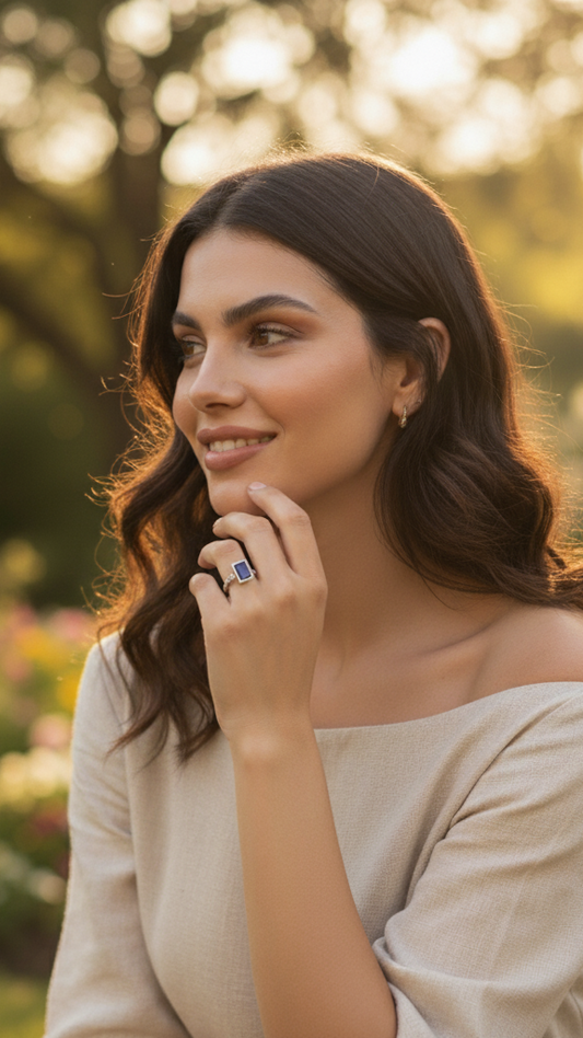 Anillo Serenidad Azul – Plata Italiana 925