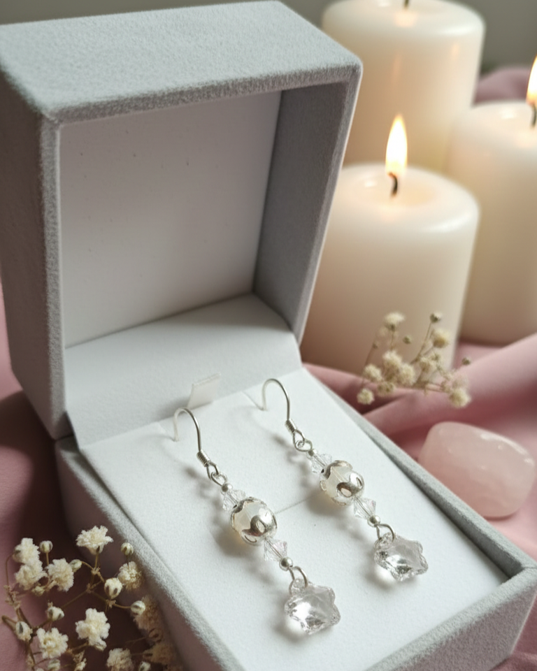 Aros Pureza Estelar: Cristales y Perlas para Iluminar tu Camino.