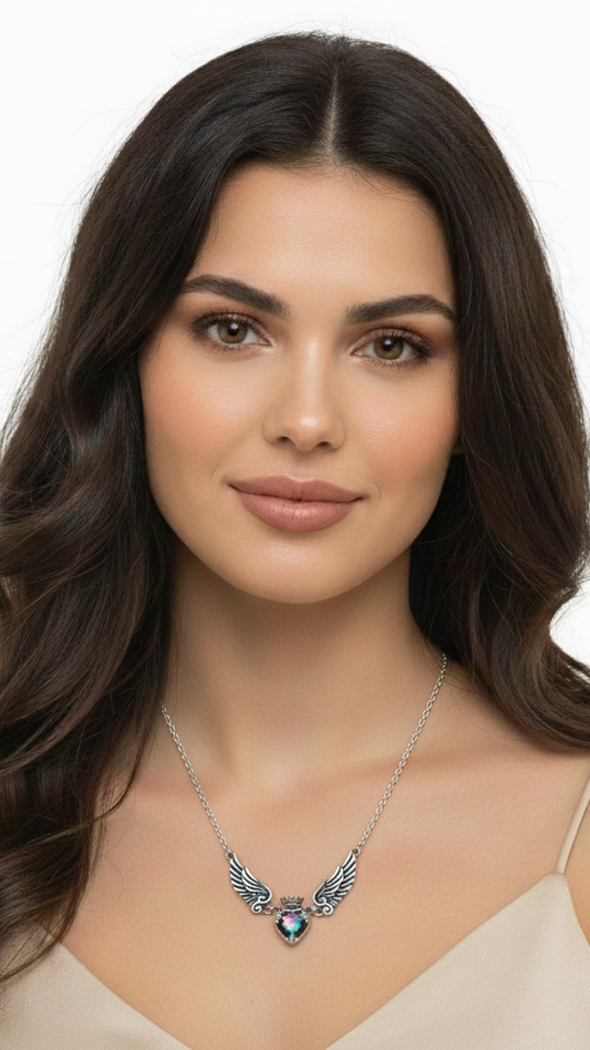 Collar Reinado del Corazón: Amor Alado & Soberanía